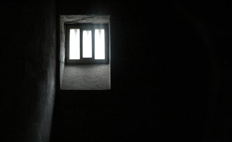 Window in Jail Cell, Black & White